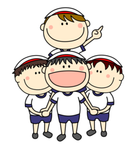 騎馬戦　男子白組　運動会フリー素材