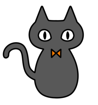 ハロウィンの黒猫イラストのフリー素材 フリーイラストの かくぬる素材工房