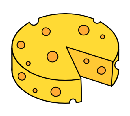 チーズのイラスト フリー素材 円形 フリーイラストの かくぬる素材工房