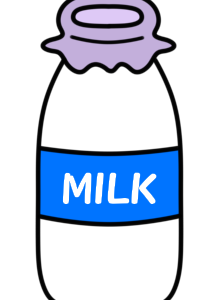 牛乳　フリー素材　ミルク　牛乳瓶