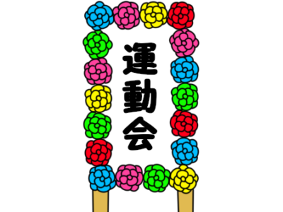 運動会の看板　フリー素材　漢字