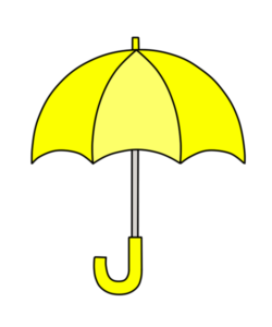 傘　フリー素材　雨　梅雨　黄色