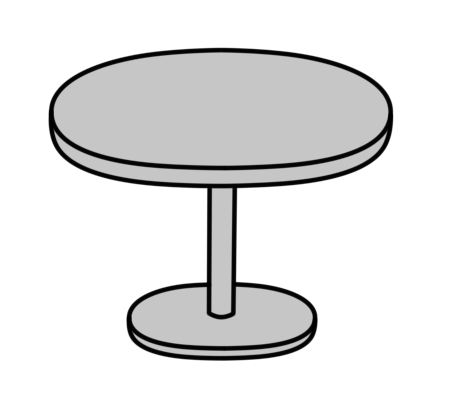 丸いテーブルのフリー素材 家具イラスト フリーイラストの かくぬる素材工房