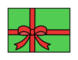 クリスマスプレゼント　フリー素材　無料イラスト　緑