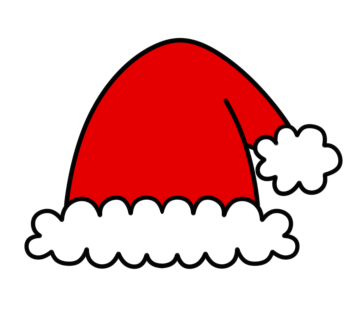 サンタ帽のフリー素材 クリスマス無料イラスト フリーイラストの かくぬる素材工房