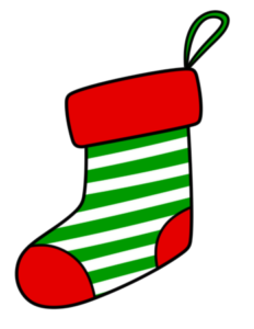 クリスマス　靴下イラスト　フリー素材　縞模様