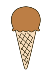 アイスクリーム　フリー素材　夏のスイーツ　夏休みイラスト　チョコ