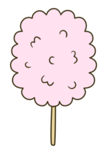 綿飴　綿菓子　フリー素材　夏祭りイラスト　ピンク
