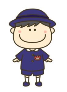 制服　紺色　帽子　幼稚園児　幼児　男の子　男児