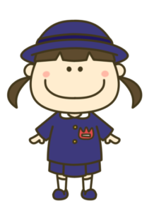 制服　紺色　帽子　幼稚園児　幼児　女の子　女児