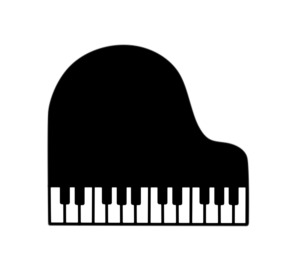 ピアノ　イラスト　無料　フリー素材　白黒