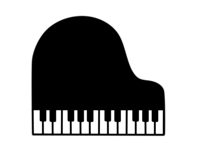 ピアノ　イラスト　無料　フリー素材　白黒