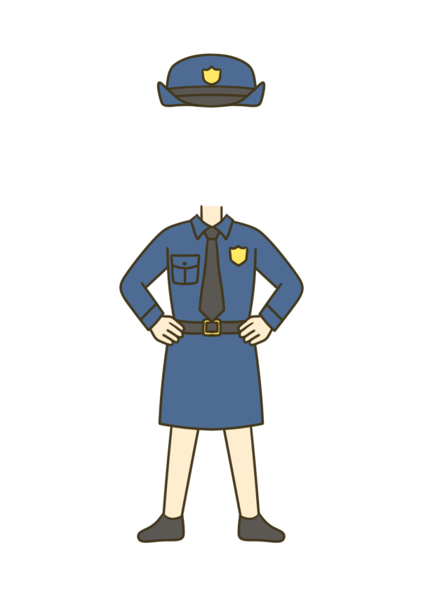 警察官 女の子 イラスト